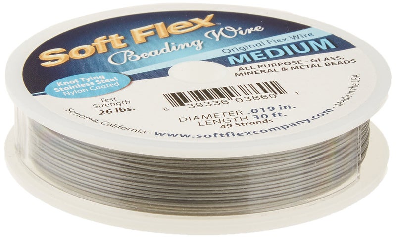 Soft Flex Soft-Flex Toys Soft Flex 0.019-Inch Beading Wire, 30-Feet, Grey - Image 1